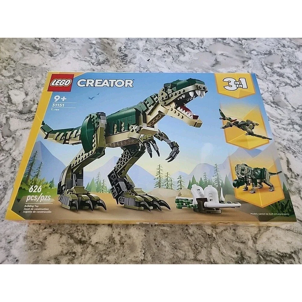 NEW LEGO Creator 3in1 T. rex Dinosaur Toy for Kids, Animal Toy 31151 - Picture 2 of 3